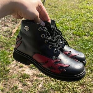 Vintage Harley Davidson Laredo Harness Flame Ankle Boots gently used